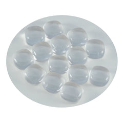 Riyogems 1PC witte kristalkwarts cabochon 5x5 mm kussenvorm mooie kwaliteitssteen