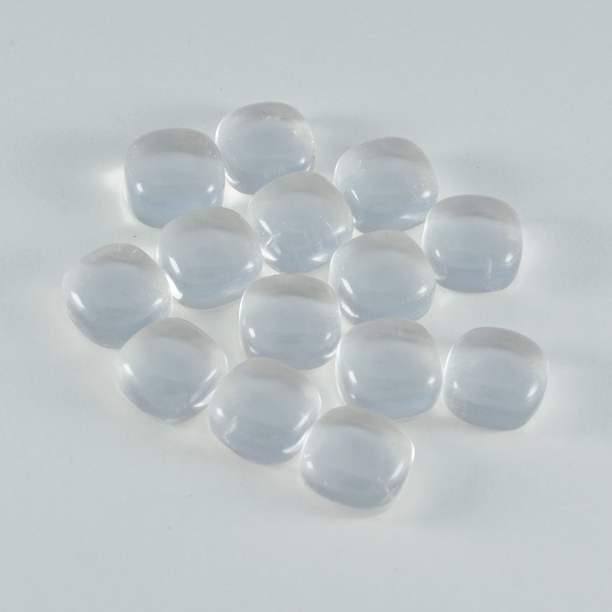 Riyogems – cabochon de quartz en cristal blanc, 5x5mm, en forme de coussin, belle pierre de qualité, 1 pièce