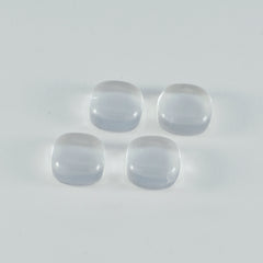 Riyogems – cabochon de quartz en cristal blanc, 7x7mm, en forme de coussin, jolie pierre précieuse en vrac de qualité, 1 pièce