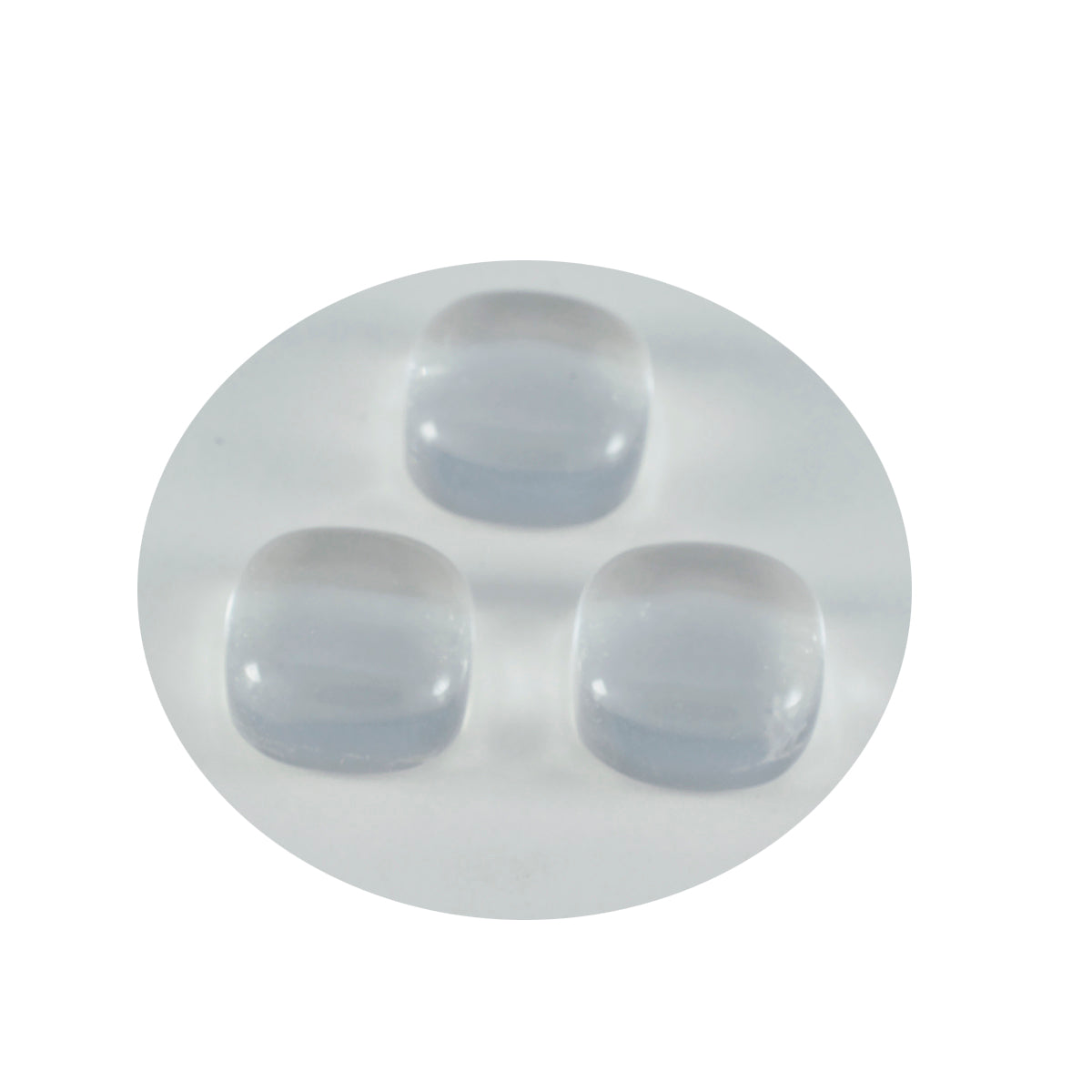 riyogems 1pc cabochon di quarzo di cristallo bianco 8x8 mm a forma di cuscino gemme sfuse di bella qualità