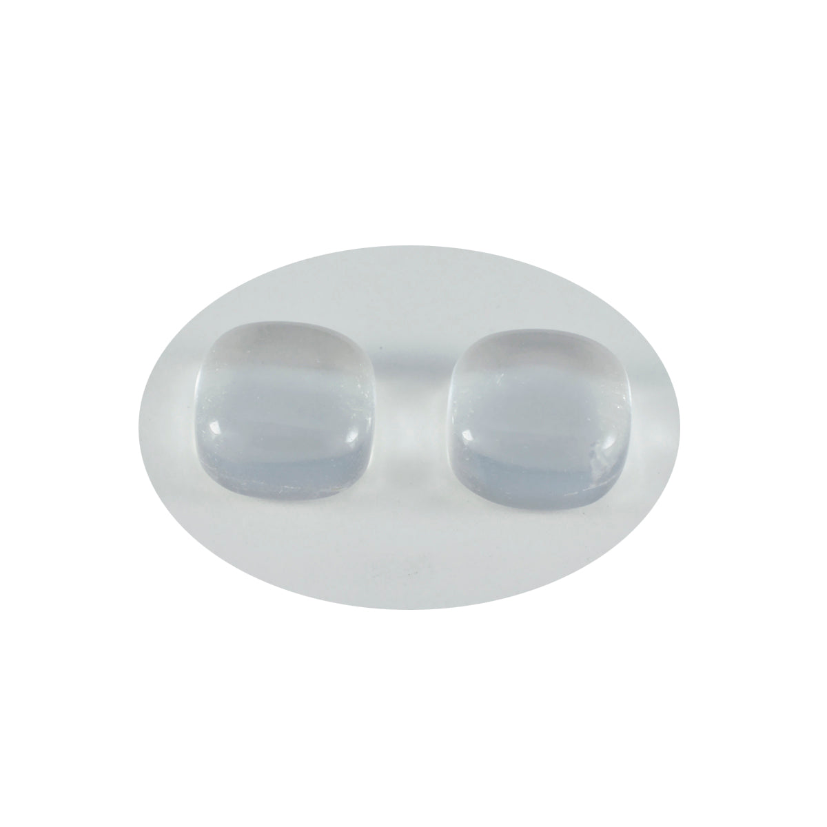 Riyogems – cabochon de quartz en cristal blanc, 9x9mm, en forme de coussin, belle qualité, pierre ample, 1 pièce