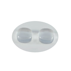 Riyogems – cabochon de quartz en cristal blanc, 9x9mm, en forme de coussin, belle qualité, pierre ample, 1 pièce