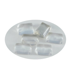 Riyogems – cabochon de quartz en cristal blanc, 8x10mm, forme octogonale, belle qualité, gemme en vrac, 1 pièce