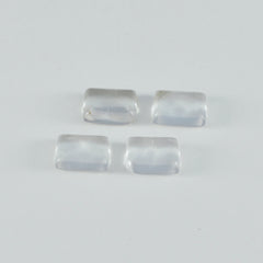 riyogems 1pc ホワイト クリスタル クォーツ カボション 9x11 mm 八角形の素晴らしい品質のルース宝石