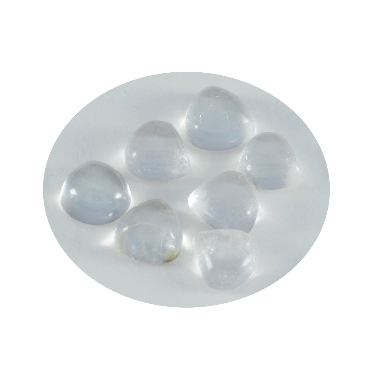riyogems 1 cabochon di quarzo bianco cristallo 10x10 mm a forma di cuore, una pietra preziosa sfusa di qualità