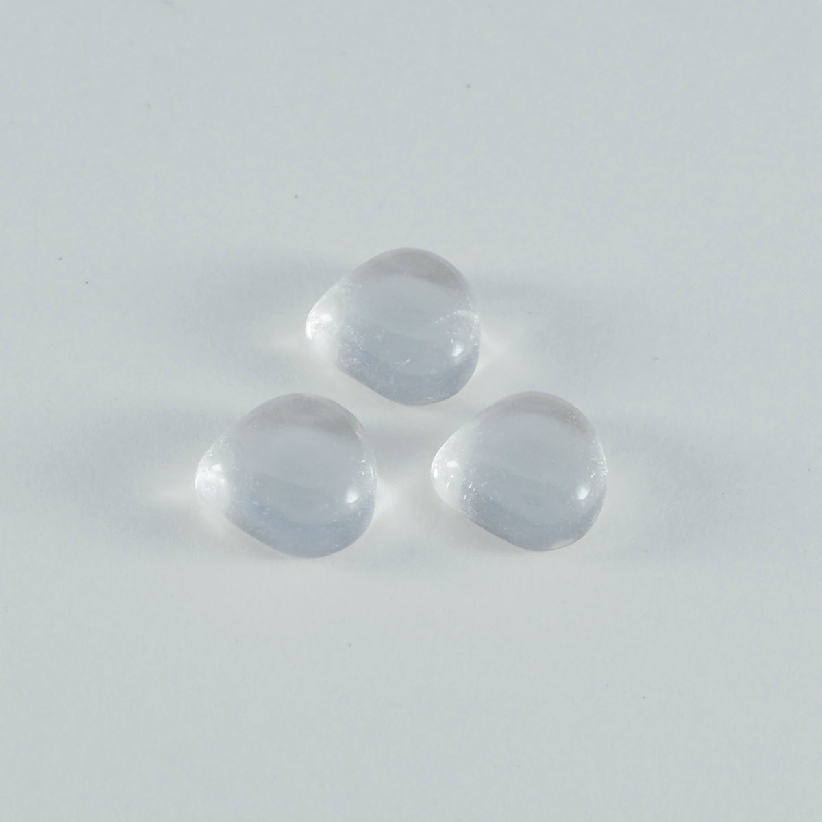 Riyogems 1 Stück weißer Kristallquarz-Cabochon, 12 x 12 mm, herzförmige Edelsteine in AAA-Qualität