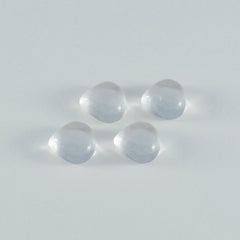 Riyogems 1 cabujón de cuarzo de cristal blanco, 14 x 14 mm, forma de corazón, piedra preciosa de calidad A+1