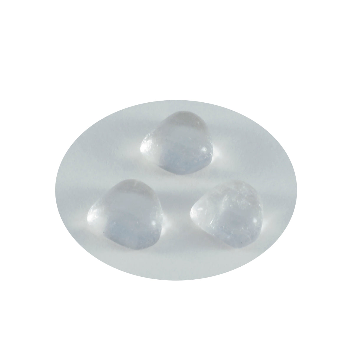 Riyogems 1 cabochon de quartz en cristal blanc 14 x 14 mm en forme de cœur a + 1 pierre précieuse de qualité