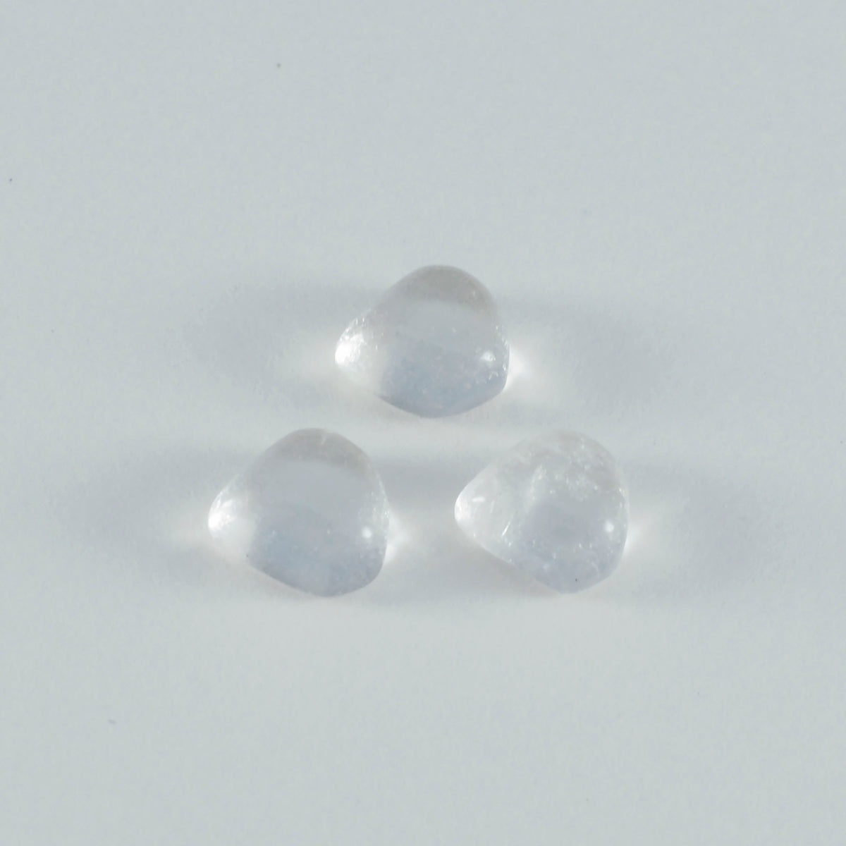 Riyogems 1 Stück weißer Kristallquarz-Cabochon, 14 x 14 mm, Herzform, A+1-Qualitätsedelstein