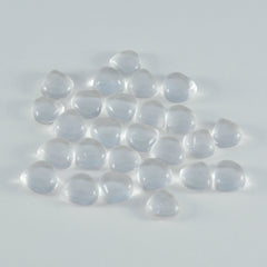 riyogems 1 шт. белый кристалл кварца кабошон 4x4 мм в форме сердца сладкие качественные драгоценные камни