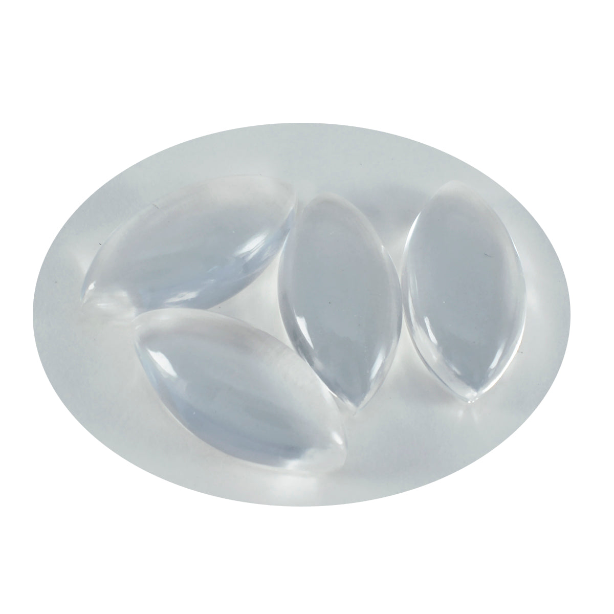 riyogems 1pc cabochon di quarzo di cristallo bianco 10x20 mm forma marquise gemma sciolta di qualità gradevole