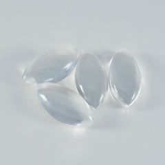 riyogems 1pc white crystal quartz cabochon 10x20 mm marquise shape nice looking quality loose gem