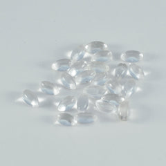 riyogems 1pc cabochon di quarzo di cristallo bianco 3x6 mm forma marquise gemme sfuse di buona qualità