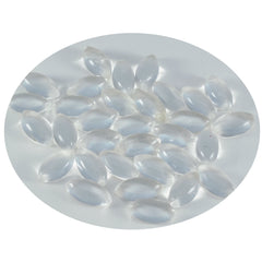 riyogems 1pc cabochon di quarzo di cristallo bianco 6x12 mm forma marquise gemma di qualità attraente