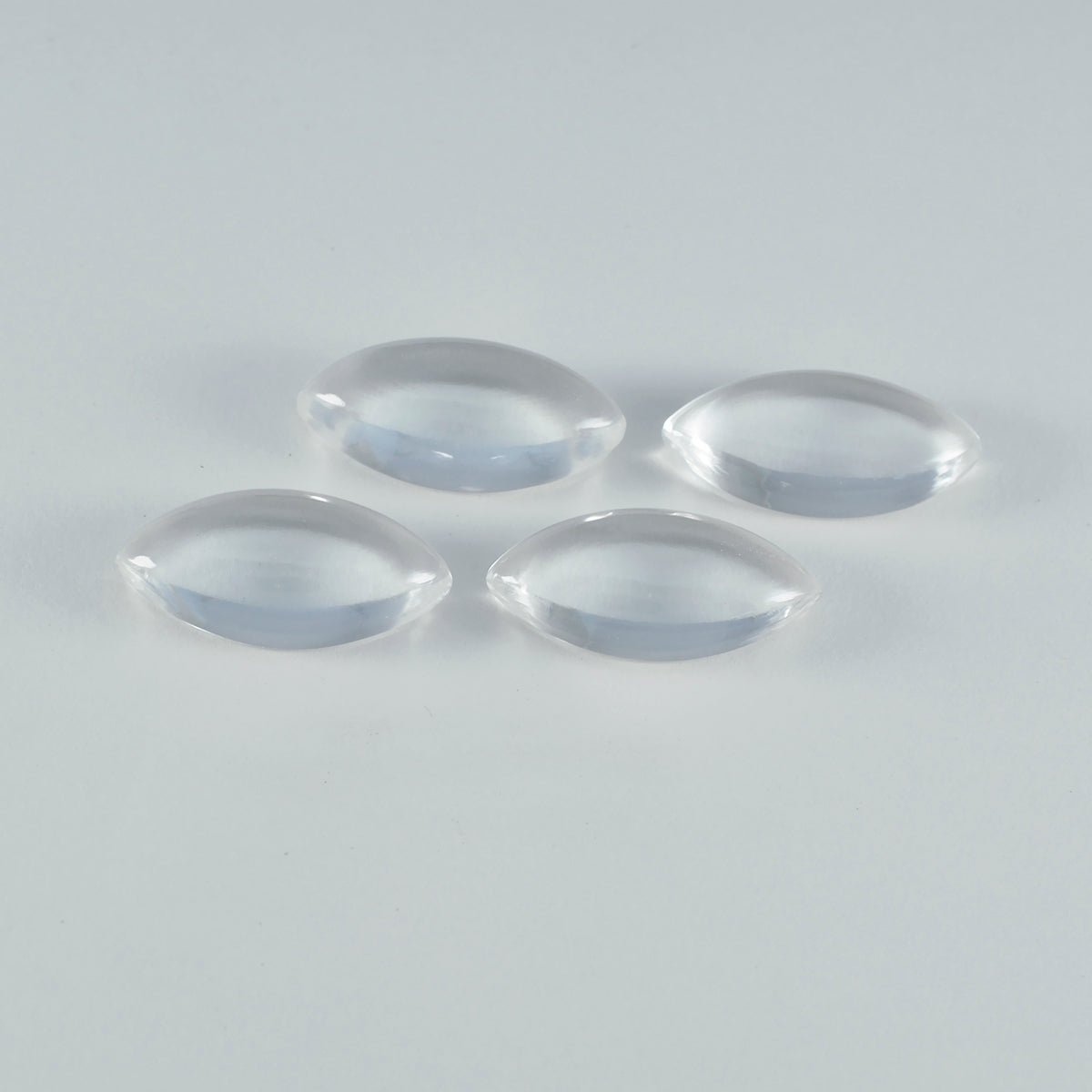 riyogems 1pc cabochon di quarzo cristallo bianco 8x16 mm forma marquise pietra di bella qualità