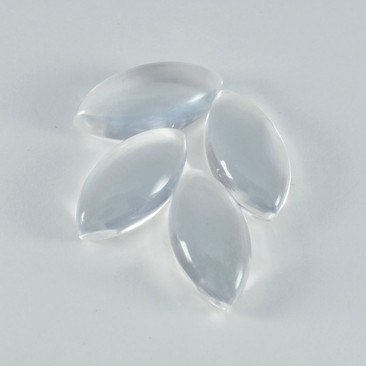 riyogems 1pc cabochon di quarzo di cristallo bianco 9x18 mm forma marquise pietra preziosa di bell'aspetto