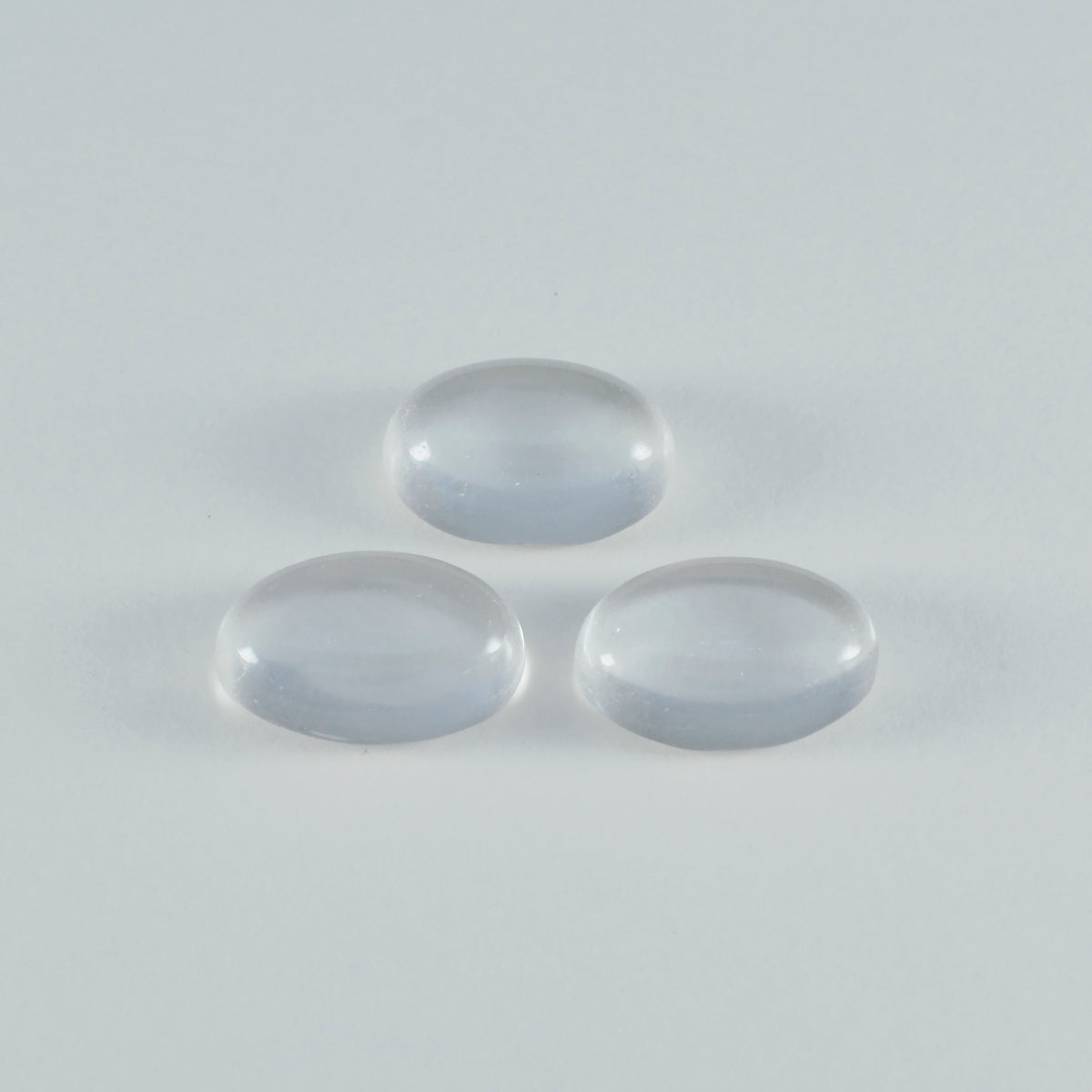 Riyogems 1pc cabochon de quartz en cristal blanc 10x14mm forme ovale qualité surprenante gemme en vrac
