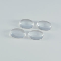 Riyogems 1PC White Crystal Quartz Cabochon 12x16 mm Oval Shape wonderful Quality Loose Gems