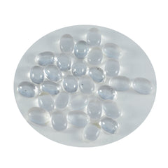 riyogems 1pc ホワイト クリスタル クォーツ カボション 4x6 mm 楕円形の優れた品質のルース宝石