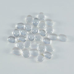 riyogems 1 st vit kristall kvarts cabochon 4x6 mm oval form utmärkt kvalitet lösa ädelstenar
