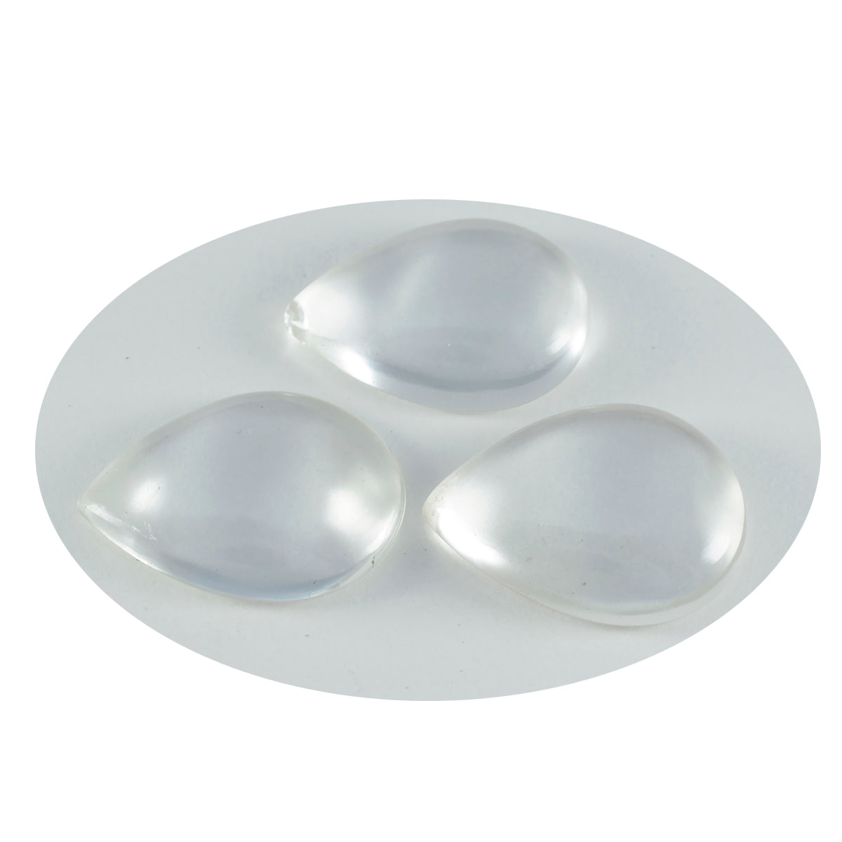 Riyogems, 1 pieza, cabujón de cuarzo de cristal blanco, 4x4mm, forma redonda, gemas sueltas de calidad AA
