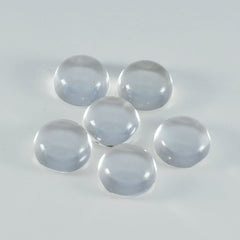 riyogems 1pc ホワイトクリスタルクォーツカボション 10x10 mm ラウンド形状素敵な品質の宝石