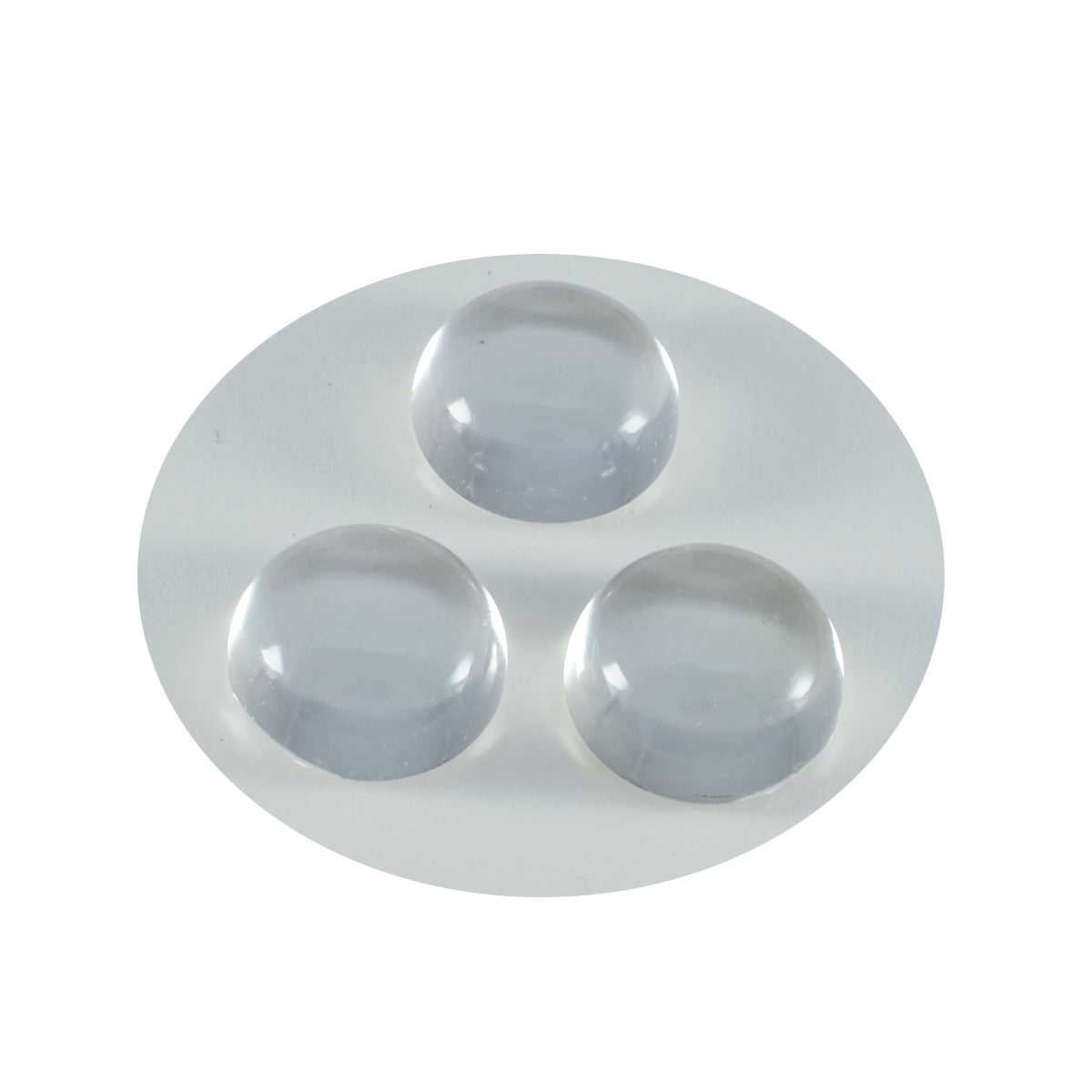 Riyogems – cabochon de quartz en cristal blanc, forme ronde, belle qualité, gemme en vrac, 11x11mm, 1 pièce
