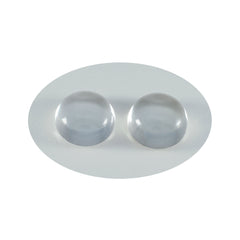 Riyogems 1PC White Crystal Quartz Cabochon 12x12 mm Round Shape attractive Quality Loose Gems