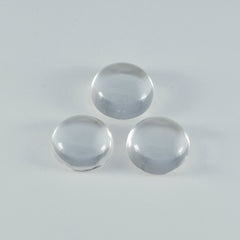 riyogems 1 шт., кабошон из белого кристалла кварца, 13x13 мм, круглая форма, довольно качественный, свободный камень