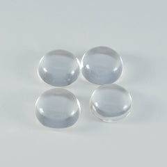 Riyogems 1PC White Crystal Quartz Cabochon 15x15 mm Round Shape good-looking Quality Gem