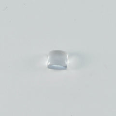 riyogems 1pc ホワイト クリスタル クォーツ カボション 10x10 mm 正方形の形状のハンサムな品質のルースストーン