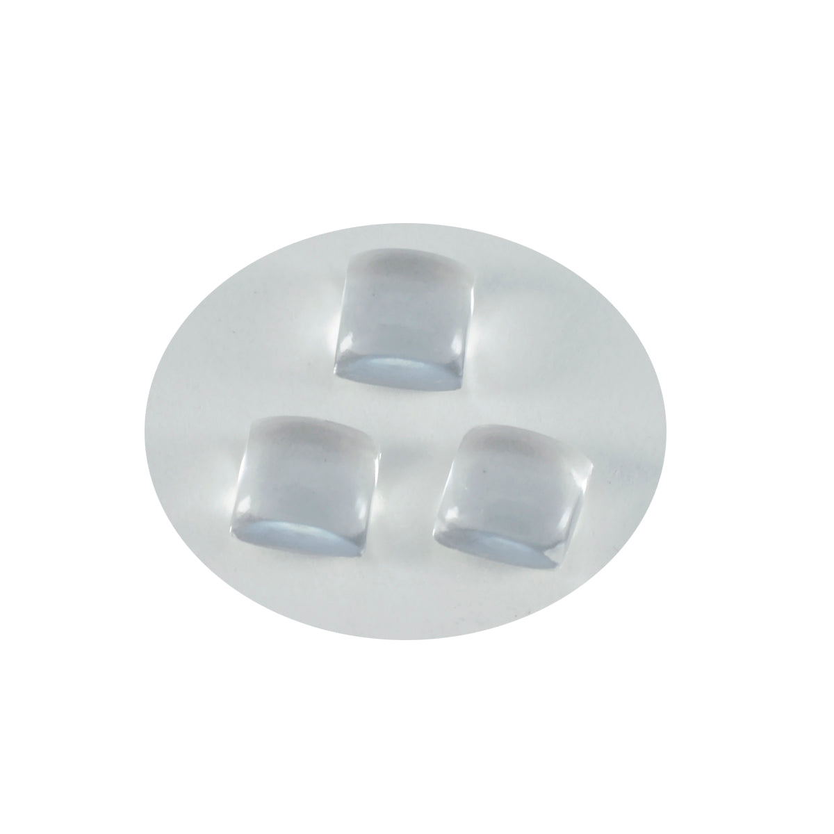 riyogems 1pc ホワイト クリスタル クォーツ カボション 8x8 mm 正方形の形状の驚くべき品質のルース宝石