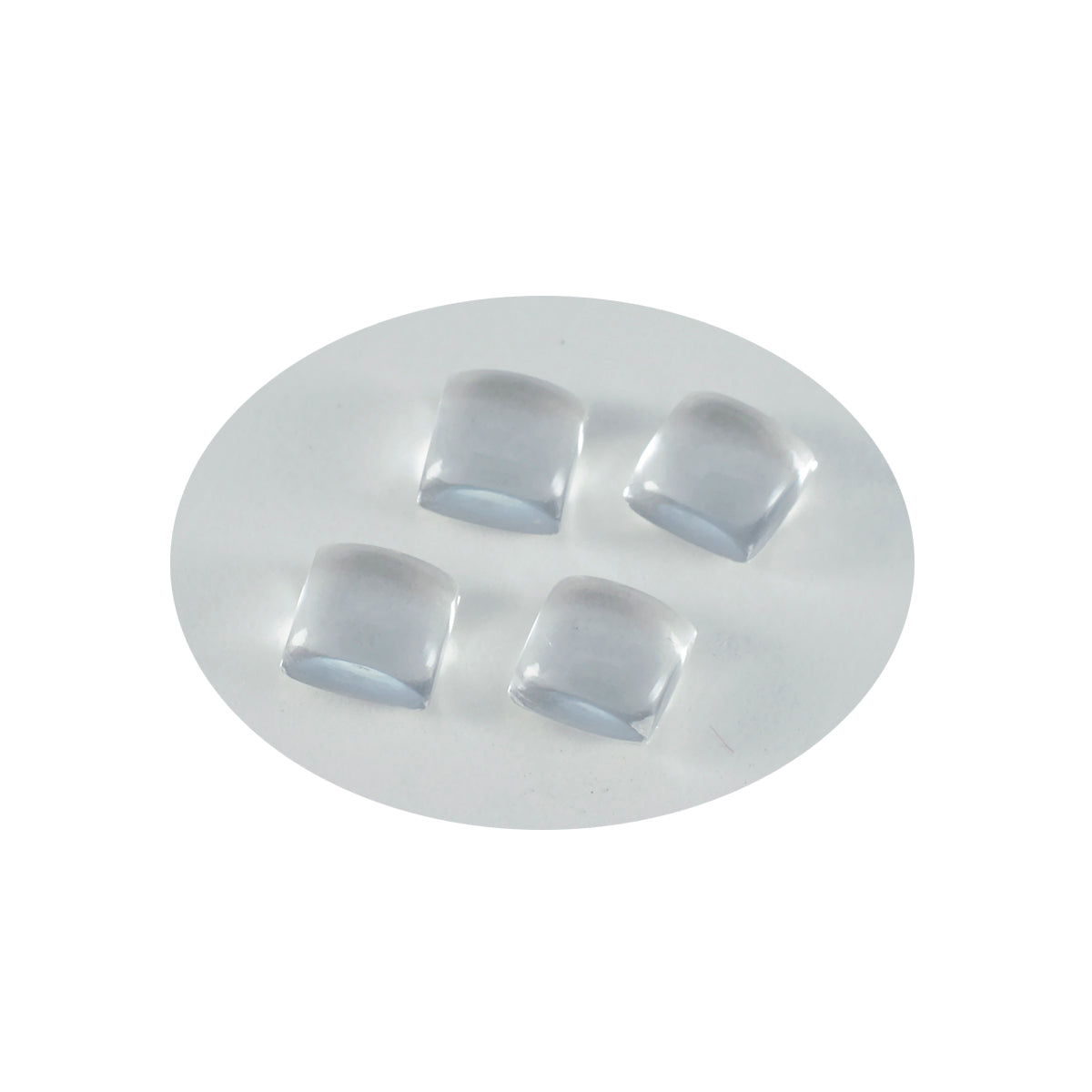 riyogems 1pc ホワイト クリスタル クォーツ カボション 9x9 mm 正方形の形状の素敵な品質のルース宝石