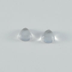 riyogems 1pc cabochon di quarzo di cristallo bianco 11x11 mm trilioni di forma gemme sciolte di qualità eccezionale