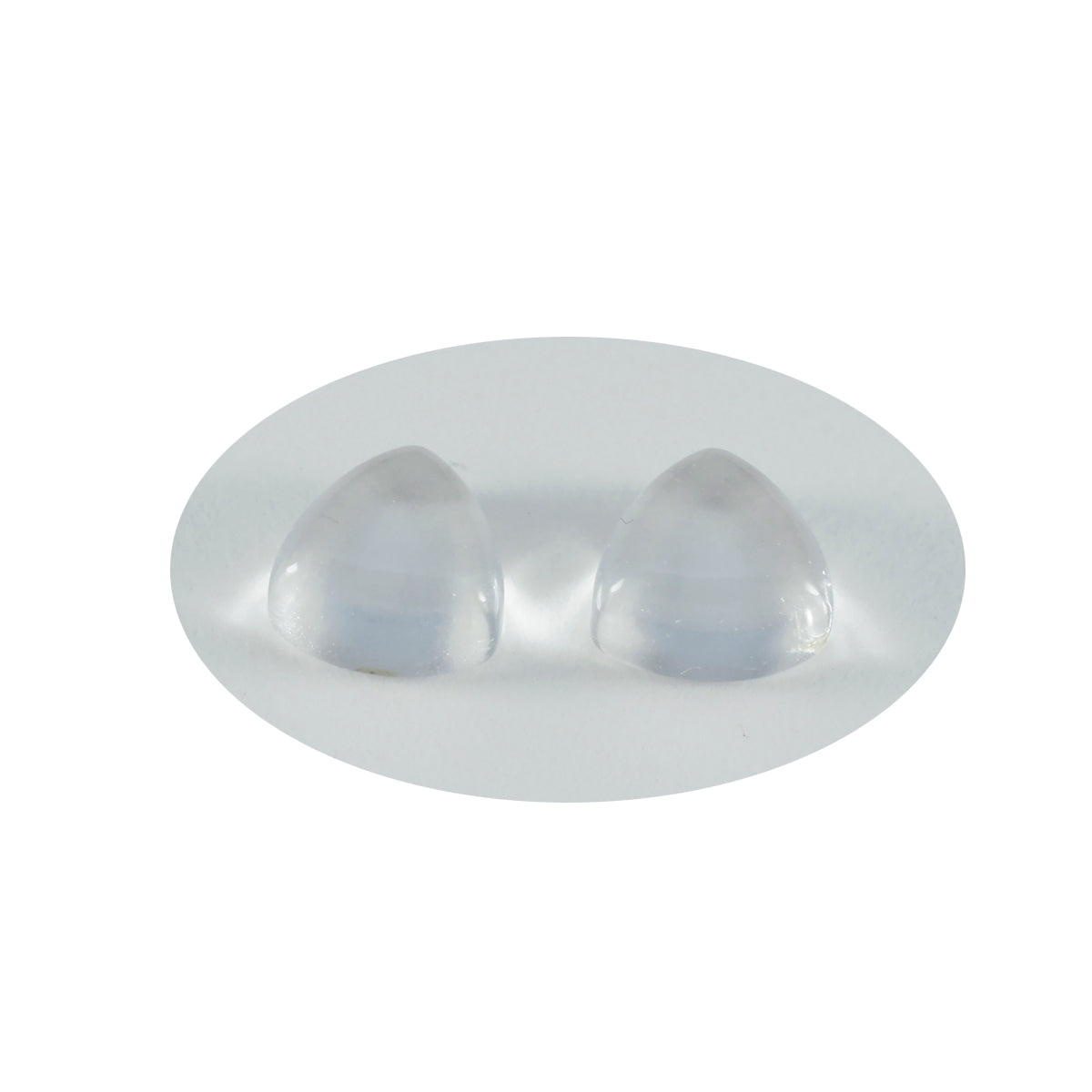 Riyogems 1 cabujón de cuarzo de cristal blanco de 13 x 13 mm con forma de billón, piedra preciosa suelta de calidad increíble