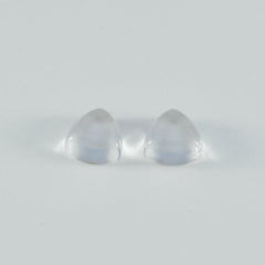 Riyogems 1PC witte kristalkwarts cabochon 12x12 mm biljoen vorm schoonheid kwaliteit losse steen