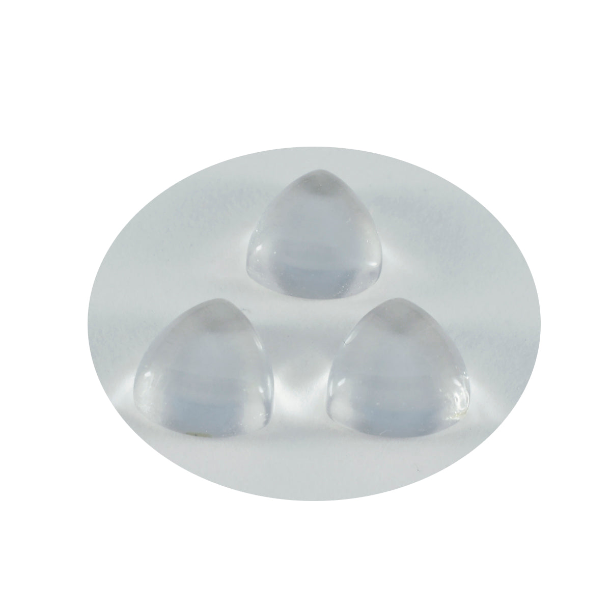 Riyogems, 1 pieza, cabujón de cuarzo de cristal blanco, 14x14mm, forma de trillón, bonita gema de calidad