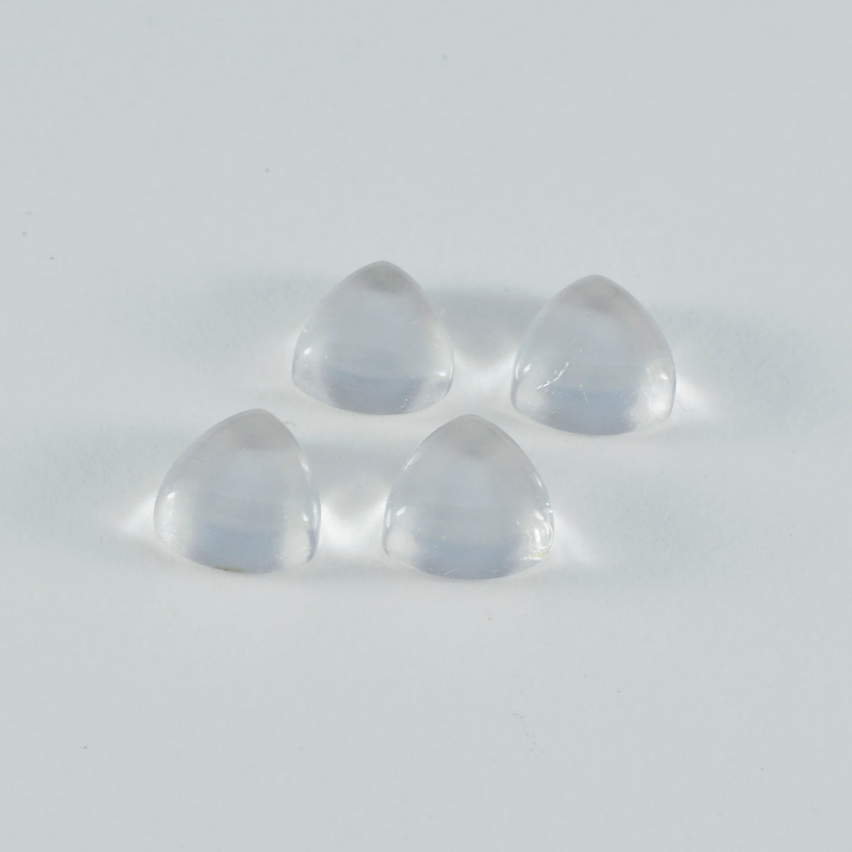 Riyogems, 1 pieza, cabujón de cuarzo de cristal blanco, 15x15mm, forma de trillón, gemas de calidad