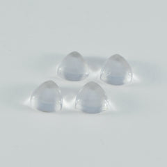 Riyogems 1PC White Crystal Quartz Cabochon 14x14 mm Trillion Shape cute Quality Gem