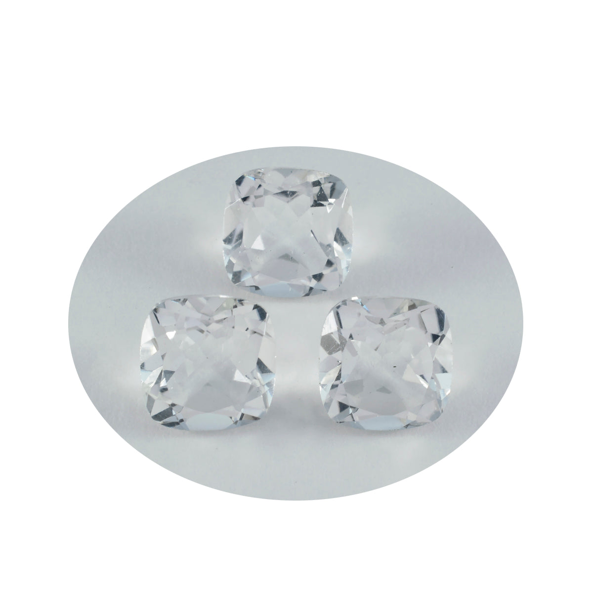 riyogems 1 pezzo di cristallo di quarzo bianco sfaccettato 10x10 mm a forma di cuscino, pietra sciolta di qualità gradevole