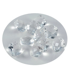 riyogems 1pc white crystal quartz faceted 5x5 mm cushion shape beautiful quality gems