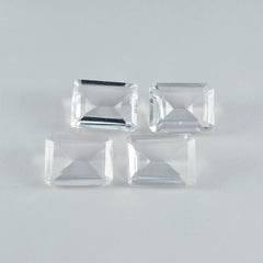 riyogems 1 шт., белый кристалл кварца, граненый 12x16 мм, восьмиугольная форма, удивительное качество, свободный драгоценный камень