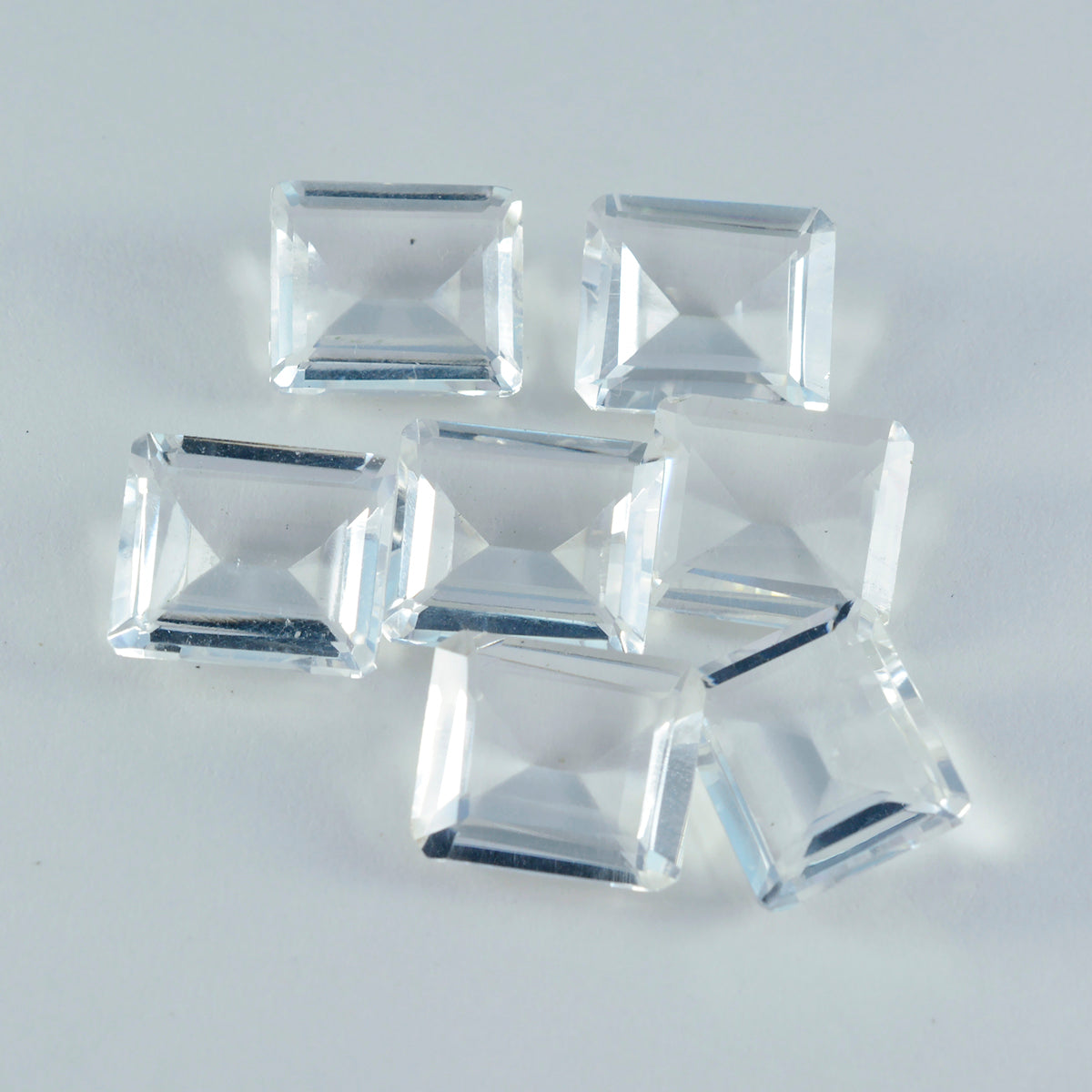 riyogems 1pc white crystal quartz faceted 7x9 mm octagon shape wonderful quality loose gemstone