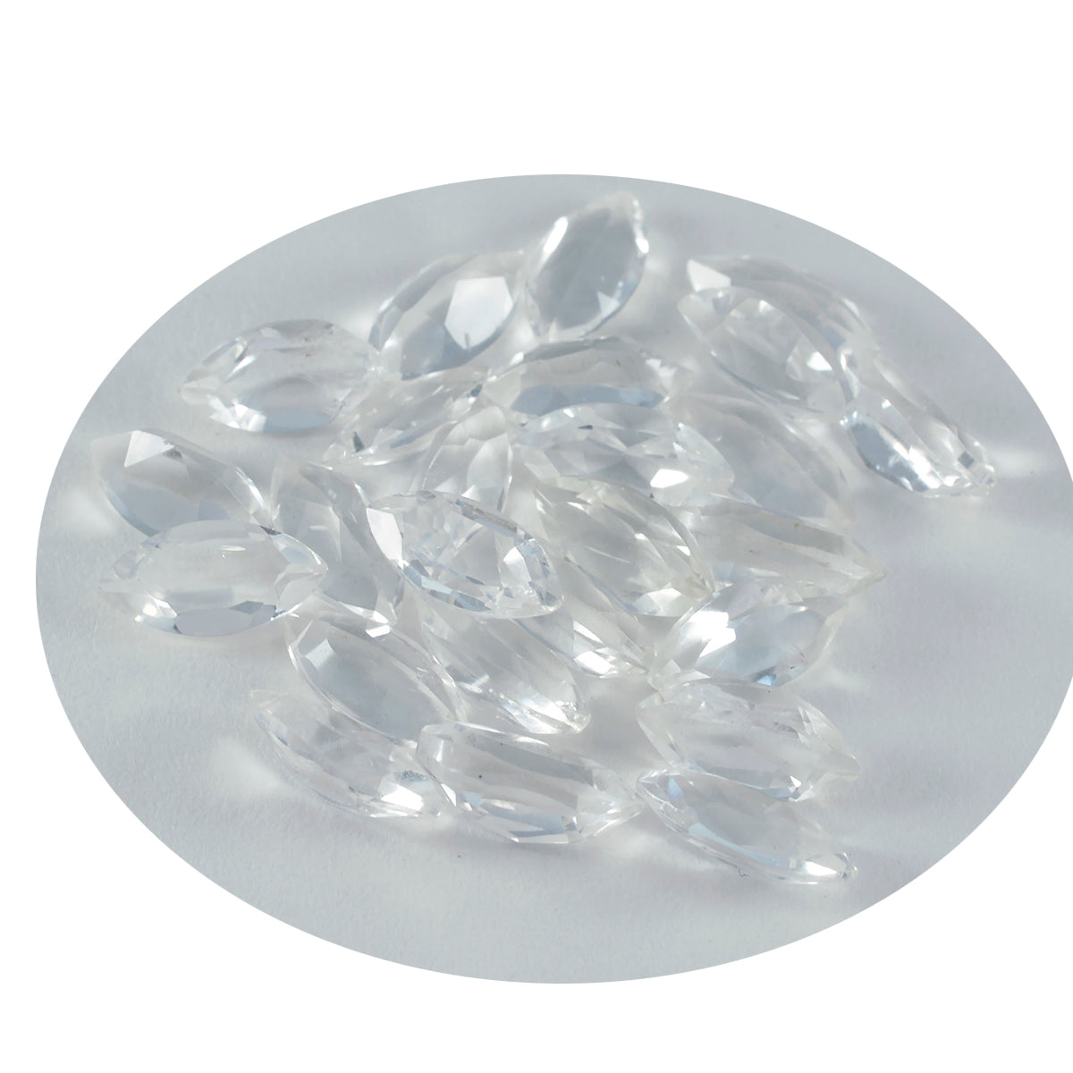 Riyogems 1PC White Crystal Quartz Faceted 4x8 mm Marquise Shape AA Quality Loose Gemstone