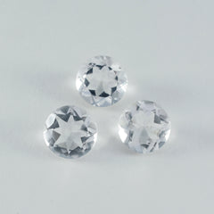 Riyogems 1PC White Crystal Quartz Faceted 11x11 mm Round Shape A+1 Quality Loose Gemstone