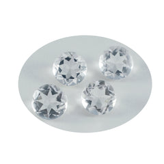 Riyogems, 1 pieza, cristal blanco de cuarzo facetado, 13x13mm, forma redonda, gemas de buena calidad