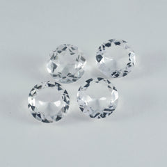Riyogems 1PC White Crystal Quartz Faceted 13x13 mm Round Shape Good Quality Gems