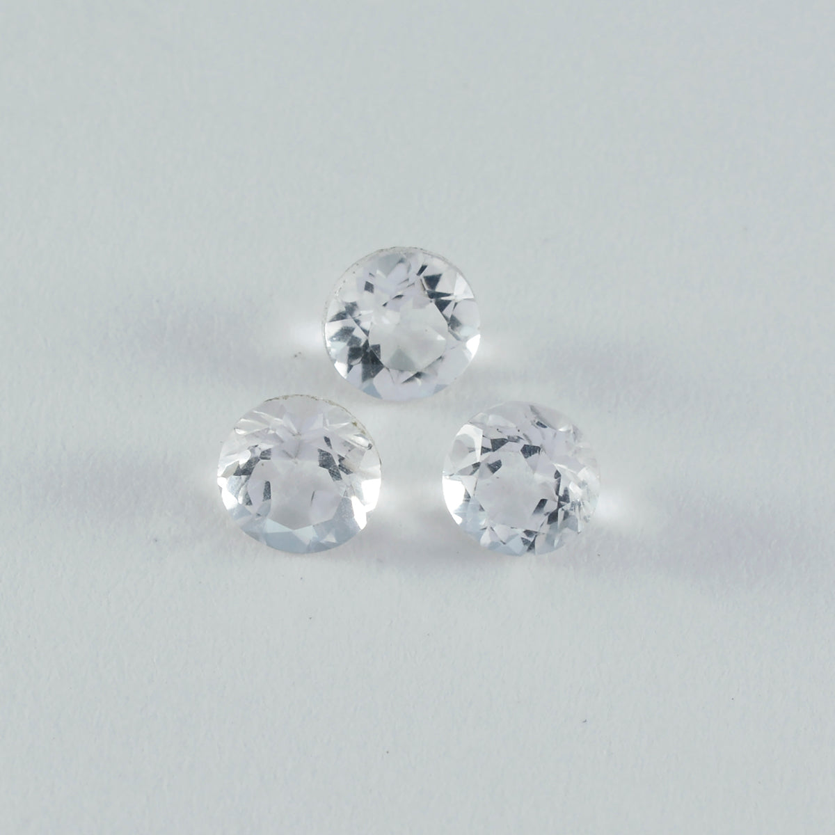 riyogems 1 st vit kristall kvarts fasetterad 4x4 mm rund form skönhetskvalitet pärla