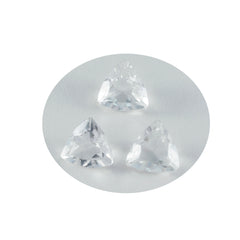 Riyogems 1 Stück weißer Kristallquarz, facettiert, 12 x 12 mm, Billionenform, ein hochwertiger Edelstein