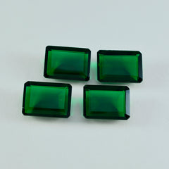 riyogems 1pc グリーン エメラルド CZ ファセット 10x14 mm 八角形の見栄えの良い品質のルース宝石